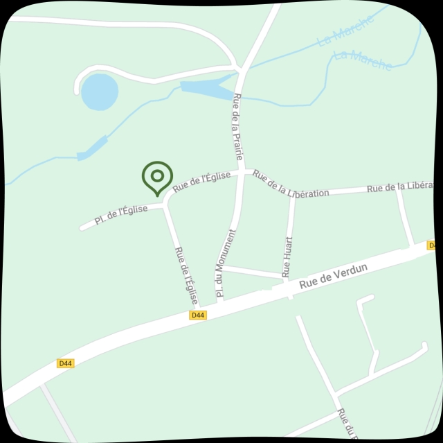 Carte stylisée des alentours de la maison à 200m près